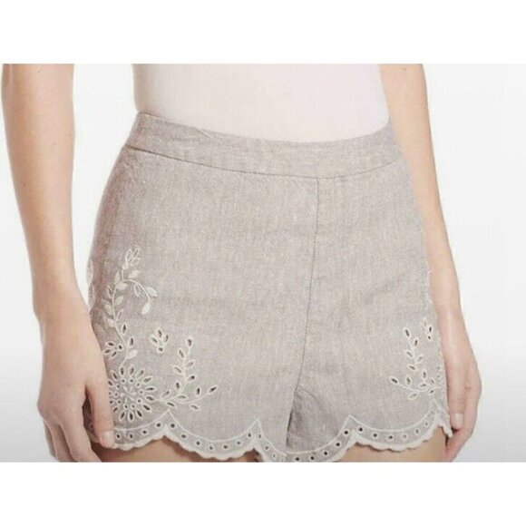 Free People Women's Gray Life's Too Short Eyelet Shorts Size 2‎ Inseam 2 NEW - Picture 1 of 7